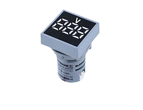 KDEGK 22mm Mini Digitális Voltmérő Tér AC 20-500V Voltos Feszültség Teszter Méter Power LED Kijelző Kijelző (Szín : Piros)