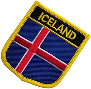 Izland Zászló Hímzett Foltok Taktikai Morál Applied Rögzítő Vassal Varrni A Jelkép Javítás 2 Db (Izland)