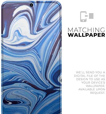 Design Skinz Kék-Fehér Kevert Festék Védő Vinyl Matrica Lezárja a Bőr Cover Kompatibilis A Samsung Galaxy S20 (Képernyő Trim