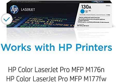 HP 130A Ciánkék Festékkazetta | Dolgozik, a HP Color LaserJet Pro MFP M176, M177 Sorozat | CF351A