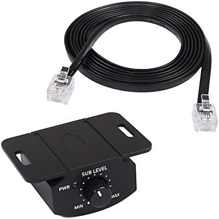 XMSJSIY Bass Control Gombot Távoli Erősítő Csere Bass Vezérlő Autó Audio-Állítható 6 Pin Hosszabbító Kábel Mélynyomó-3.8 M/12.6 FT Kábel