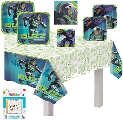 Amscan Disney Buzz Lightyear Szülinapi Buli Asztali Készlet, Szalvéták, Tányérok, Tablecover Csomag, 16 a Vendégek által Csak Jazzle