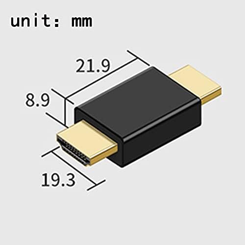 rgzhihuifz HDMI Adapter,HDMI férfi Férfi Csatoló Bővítő Csatlakozó HDTV 1080P HDMI Kábel Hosszabbító Átalakító,(2 Csomag)