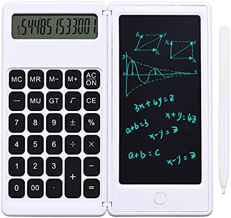SXNBH Összecsukható Kalkulátor & 6 Inch LCD Írás Tabletta Digitális rajzlap 12 Számjegyű Kijelző a Stylus Toll Erase Gombot, Lock Funkció