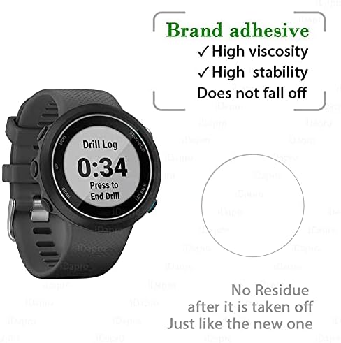 iDaPro [4 Csomag] Képernyő Védő Garmin Forerunner 255/255 Zene 46mm Smartwatch + Szilikon Anti-por Dugók Edzett Üveg Anti-Semmiből