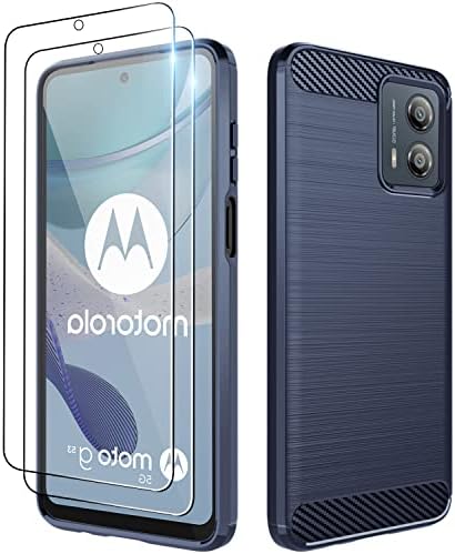 Dzxouui Moto G53 Esetben Motorola G53 Esetben a 2 Pack képernyővédő fólia, Vékony Vékony Gumi Ütésálló Anti-Csepp Moto G53 Telefon