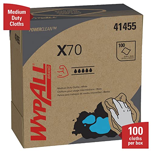 WypAll X70 hosszabb Használat Újrahasznosítható Ruhák (41455), POP-UP Doboz, Tartós Teljesítmény, Fehér (Doboz 100 ablaktörlő)