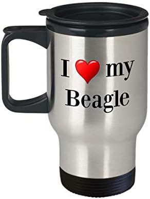 Beagle Utazási Bögre - Hőszigetelt Rozsdamentes Acél Kutya Szerető Bögre Ajándék