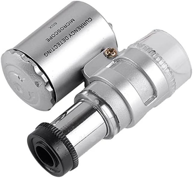 XXXDXDP 60X Mini Zsebében Nagy Erő Mikroszkóp Szakmai Ékszerek Elismerését Mikroszkóp Hordozható LED-es UV-Nagyító