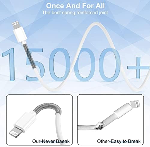 [2Pack] Extra Hosszú iPhone Kábel 10ft, Apple Mpi Hitelesített Villám Töltő Kábel 10 Méteres, iPhone USB-Gyors Töltés Kábel 10 Méter Kompatibilis