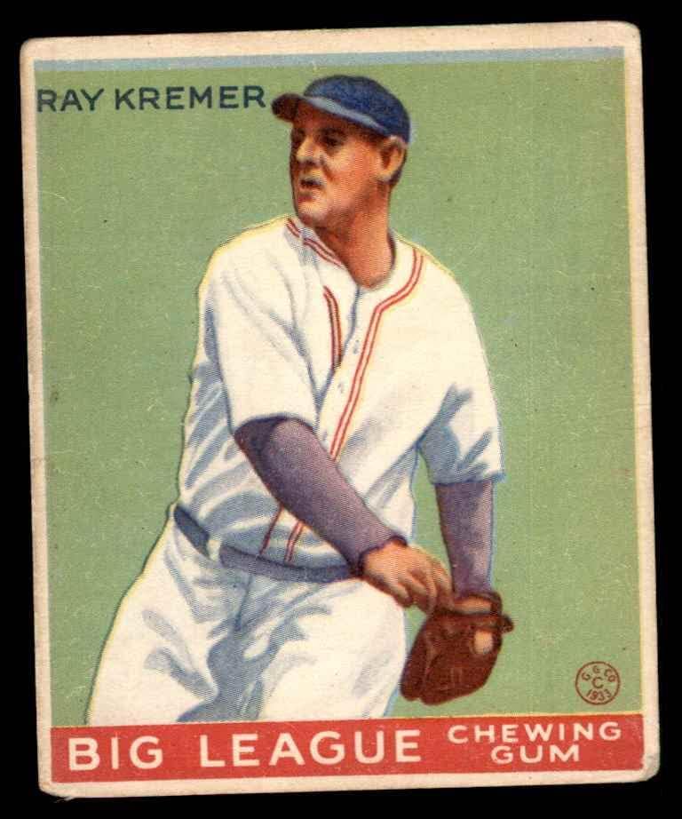 1933 Goudey 54 Ray kremer-nek Pittsburgh Pirates (Baseball Kártya) GD+ Kalózok