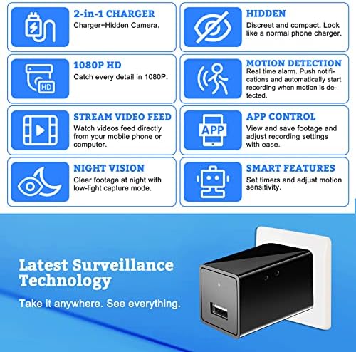 BSVI 1080P WiFi Rejtett Kém Kamera USB Töltő Vezeték nélküli Mini Dadus Kamera Otthoni Biztonsági Felügyelet Kis HD felbontású Ellenőrző