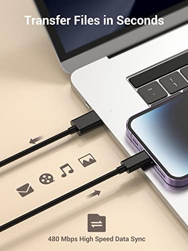 USB-C-Lightning Kábel 3 Csomag 3ft [Mpi Hitelesített], USBC iPhone Töltő Gyors Töltő Kábel, Töltő iPhone Kábel Típus C-iPhone