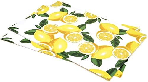 Eldobható Citrom, Papír alátét 50 Pack 11x 17 Téglalap Nyári Sárga Citrom Szelet Citrusfélék Töltő tányéralátét a Tavaszi Trópusi Limonádé