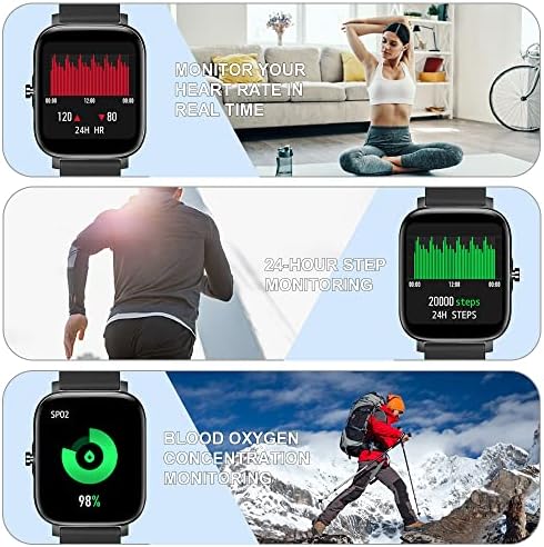 Motast Intelligens Karóra Férfiaknak a Nők, 1.69 érintőképernyő Fitness Tracker Óra 8 Sport Mód Smartwatch a pulzusszám Aludni