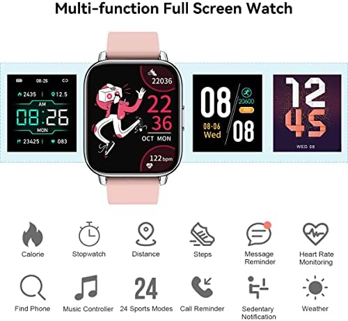 EFQFO Okos Nézni a Nők, 5ATM Vízálló Smartwatch, a Vérnyomás pulzusmérő 1.65 HD Képernyő Fitness Tracker Szabadtéri Sport Gyakorlat Órák