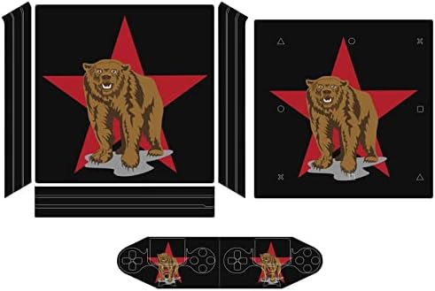 Mama Medve Zászló a Kaliforniai Aranyos Matrica Bőr Védő Vékony Fedezni PS-4 Slim/PS-4 Pro Konzol & 2 Vezérlő
