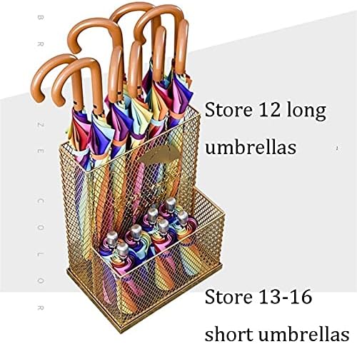 WXXGY esernyőtartó Metál Fény, 2 Rétegű, Tároló, Hosszú, Rövid, Napernyők Háztartási Hotel Üzleti Esernyő Vödör/B/51X24X49Cm