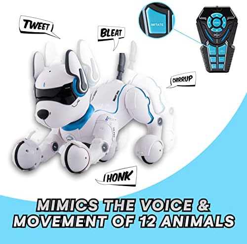 Távirányító Robot Kutya Játék Touch Funkció hangvezérlés, Rc Kutya Robotok Játékok Gyerekeknek 3,4,5,6,7,8,9,10 Éves, fel, Intelligens