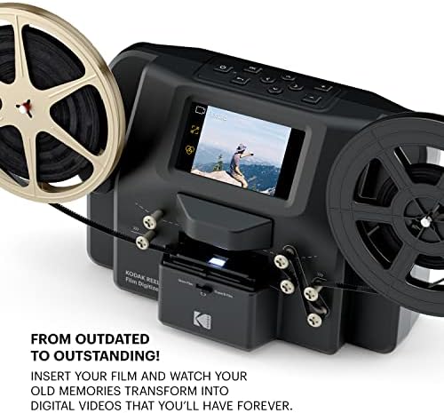 KODAK 8 mm-es TÁRCSÁK & Super 8 Film Digitalizáló Átalakító, a Big 5 Képernyő, Szkenner Átalakítja a Film kockáról kockára Digitális
