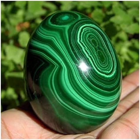 BIZALOM MESTEREMBER 4cm Természetes Zöld Malachit Tekergő Jade Csiszolt Hatalom Tojás Eredeti Kő Gyógyító Kő Dekoráció Baoding Golyós