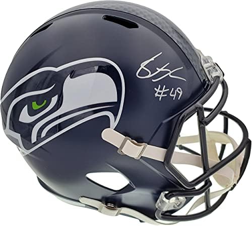 Shaquem Griffin Dedikált Seattle Seahawks Teljes Méret Sebesség Replika Sisak Ezüst MCS Holo Raktáron 134360 - Dedikált NFL Sisak