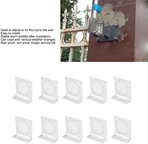10DB Szög Konzol Aluminium Ötvözet Megerősített Sarok felkészülni Elektromos Kerítés Tartozékok, Ipar, Építőipar, Ház, Dekoráció