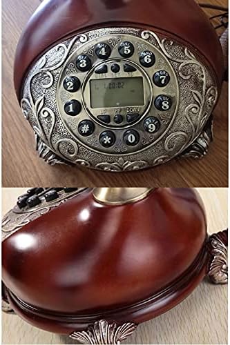 KLHHG Európai Divat Vintage Gyanta Vezetékes Telefon Gombot, Tárcsázza Antik Vezetékes Telefon Office Home Hotel