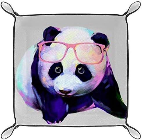 Lyetny Panda Szemüveges Tároló Doboz Édességet Jogosultja Rövidáru Tálca Asztali Tároló Szervező Kényelmes az Utazás,16x16cm