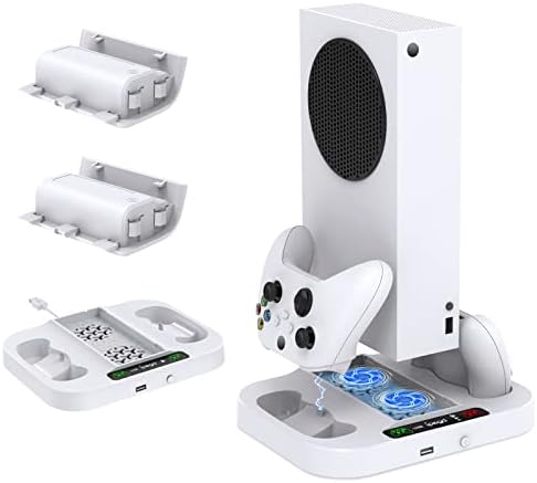 Korszerűsített Függőleges Hűtő Állvány Szívó Ventilátor, valamint Dual Controller Töltő Állomás Xbox Sorozat S, Szívó Hűtő Ventilátor