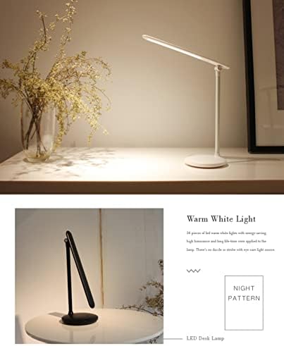 Meichoon LED-es asztali Lámpa, Touch Control, 3 Szint Fényerő Szabályozható Szem Gondoskodó Összecsukható Asztal Fény Hálószoba