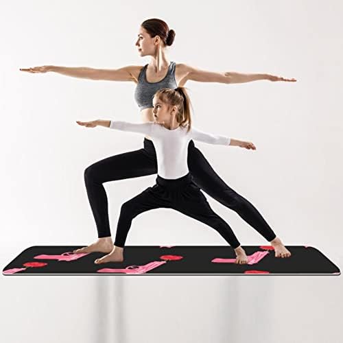 A fegyverek Rózsákkal Extra Vastag Yoga Mat - Környezetbarát Csúszásmentes Gyakorlat & Fitness Szőnyeg Edzés Alátét Minden Típusú Jóga, a Pilates,