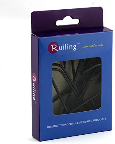 RuiLing 12-Csomag 4.2 Cm Fekete Antisztatikus bevonat Acél S horog Konyhai Univerzális polcot Horgok Erős Lógó Horog - Több használja
