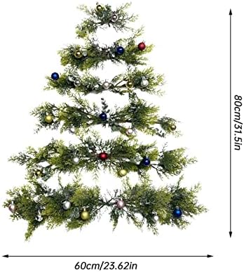 GILIGEGE Falra Szerelt karácsonyfa Falra Szerelt karácsonyfa Bell Gyönyörű, Kreatív, Egyedi Karácsonyi Dekoráció (Zöld, Egy Méret)