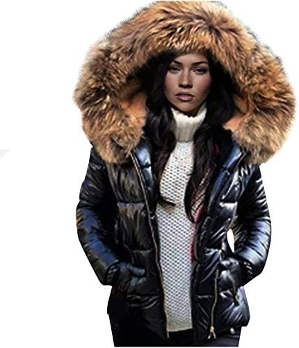 FOVIGUO Női Téli Kabát, Utazási Modern Valentin Nap Gömbhal Kabát Tini Lányok Egy Sort, Hosszú Ujjú Patchwork Puffer