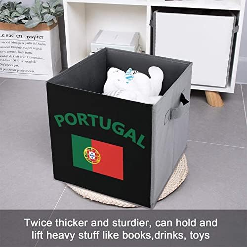 Portugál Zászló Nagy Kockákra Tárolók Összecsukható Vászon Tároló Doboz, Szekrény Szervezők a Polcok