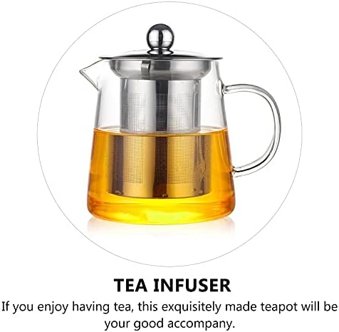1 Készlet Üveg Teáskanna Átlátszó Forró Tea Vízforraló a Csésze poharat