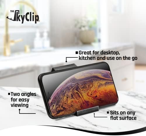 A SkyClip - (Fekete, 2 Csomag Repülőgép mobiltelefon háttámla asztalkát Klip, Erős, megbízható Telefon készenléti, Kompatibilis