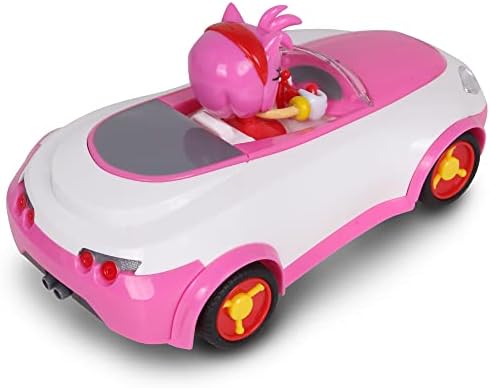 Csapat Sonic Racing RC: Amy Rose - NKOK (683), 1:28 Skála 2,4 GHz-es, távirányítós Autó, 6.5 Compact Design, Hivatalosan Engedélyezett
