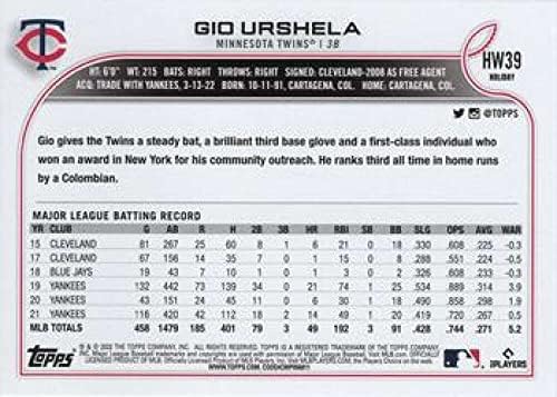 Gio Urshela 2022 Topps Holiday HW39 NM+-MT+ MLB Baseball Ikrek