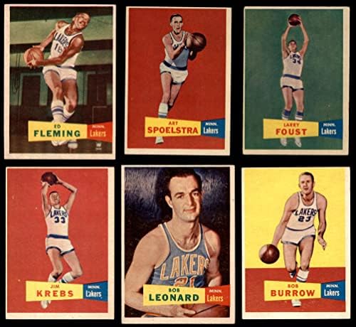 1957-58 Topps Minneapolis Lakers Csapata Meghatározott Minneapolis Lakers (Set) EX Lakers