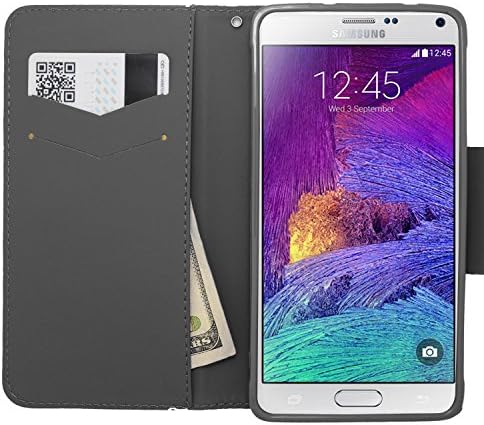 Sas Sejt PU Bőr Csipke Mintával Samsung Galaxy Note 4 - Kiskereskedelmi Csomagolás - Fekete