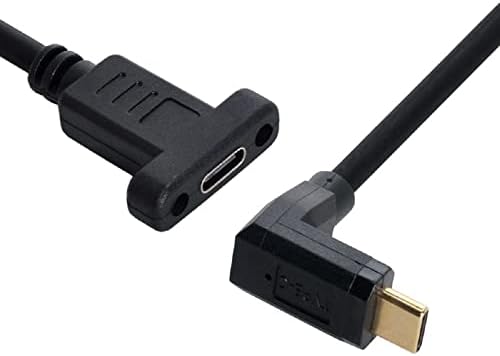 cablecc 90 Fokos Fel & Le Ferde USB-C USB 3.1 C Típusú Férfi-Nő Kiterjesztését Adat Kábel 30cm