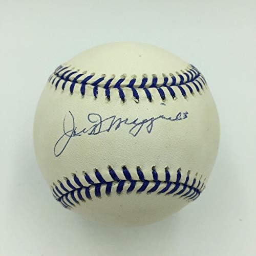 RITKA Joe Dimaggio a Halál Ágy Aláírt 1998 Joe Dimaggio Nap Baseball Beckett TÁRSASÁGGAL. - Dedikált Baseball