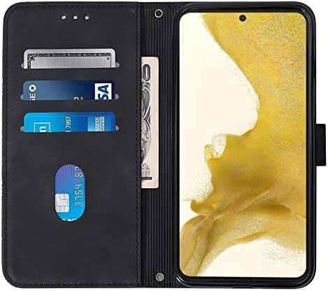 OOPKINS Kompatibilis a Samsung Galaxy S23 az Esetben,Retro Luxus PU Bőr Pénztárca tok Memóriakártya-Nyílások Kitámasztó Mágneses Csat Ütésálló