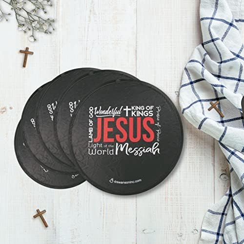 Swanson Keresztény Termékek - Üzlethelyiség Egyház Összecsukható Kézi Fan - Modern Stílus - Nevek Jézus - (Csomag 6)