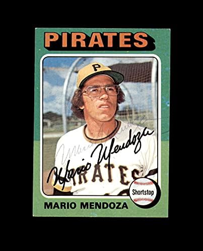Mario Mendoza Kézzel Aláírt 1975 Topps Pittsburgh Pirates Dedikált