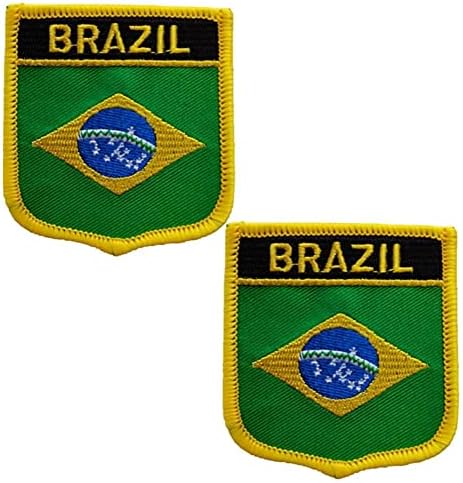 Nemzetközi Brazília Zászló Hímzett Foltok Taktikai Morál Applied Rögzítő Vassal Varrni A Jelkép Javítás 2 Db (Brazil)