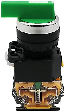 CNHKAU 22mm Választó Gomb Rotary Switch Reteszelés Pillanatnyi 2NO 1NO1NC 2 3 helyezze DPST 10A 400V hálózati Kapcsoló BE/Ki