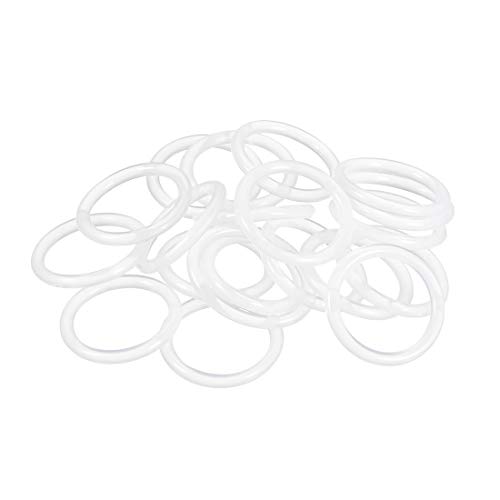 uxcell Szilikon Gumi O-Gyűrű, 28mm OD, 22mm ID, 3mm Széles, VMQ Pecsét Gyűrű Tömítés, Fehér, Csomagolás 20